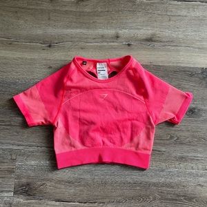 Gymshark ultra seamless crop top pink